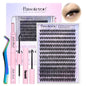 Pawotence Lash Extension Kit DIY 280pcs Individual Lash Clusters Kit 9-16mm 40D Cluster Eyelash Extension Kit with Lash Bond and Seal, Lash Remover, Lash Tweezers for Self Use (40D, 9-16mm, All Kit) 40D KIT all prestige